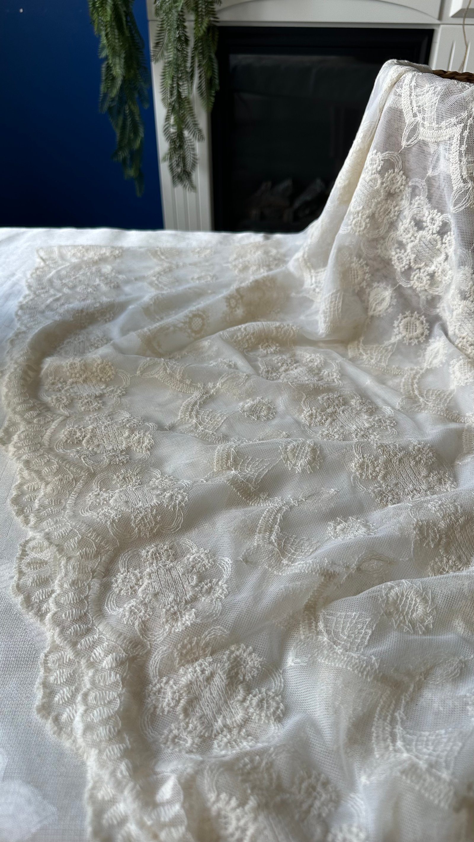Vintage yumusak dantel