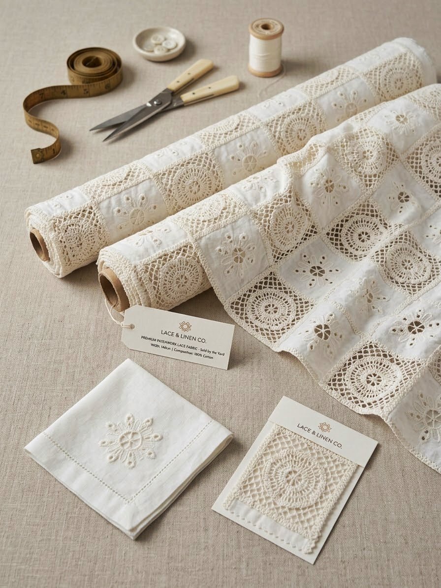 Tasarım örgü dantel patchwork